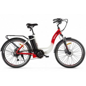 Электровелосипед велогибрид Eltreco White 250W Красный