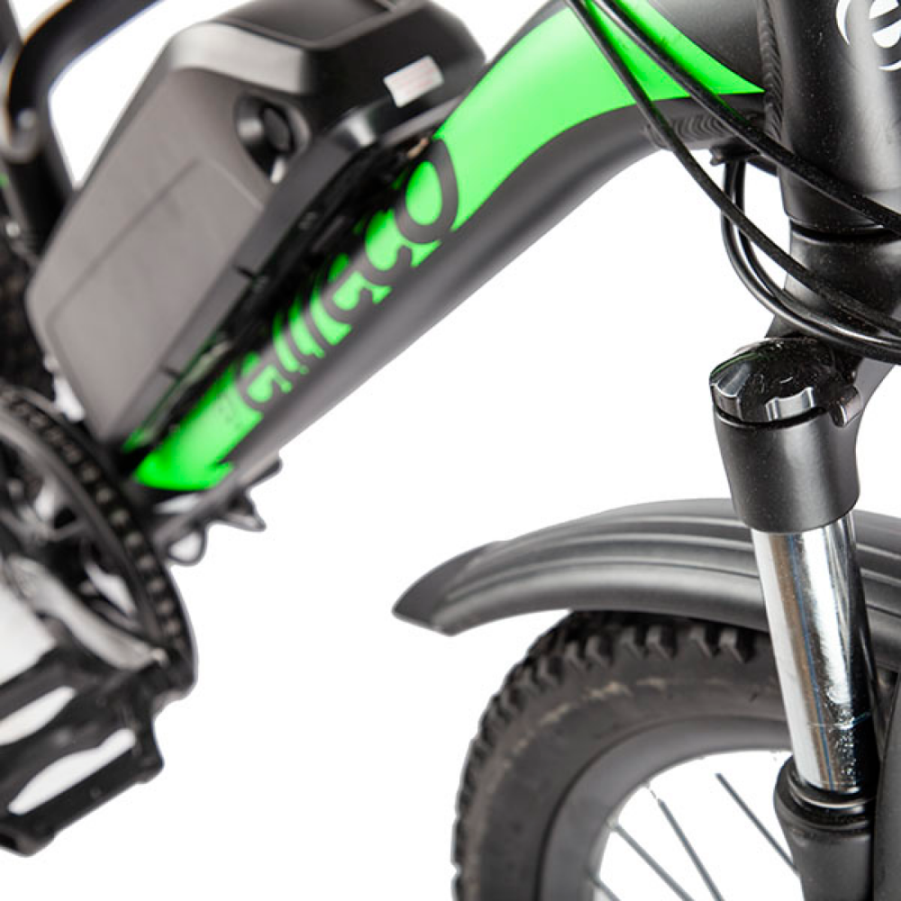 Электровелосипед Eltreco XT-800 NEW (черно-зеленый) 17